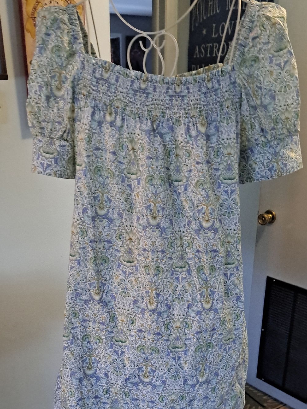 J.Crew with Liberty Fabric Smocked Peasant Summer Dress, S